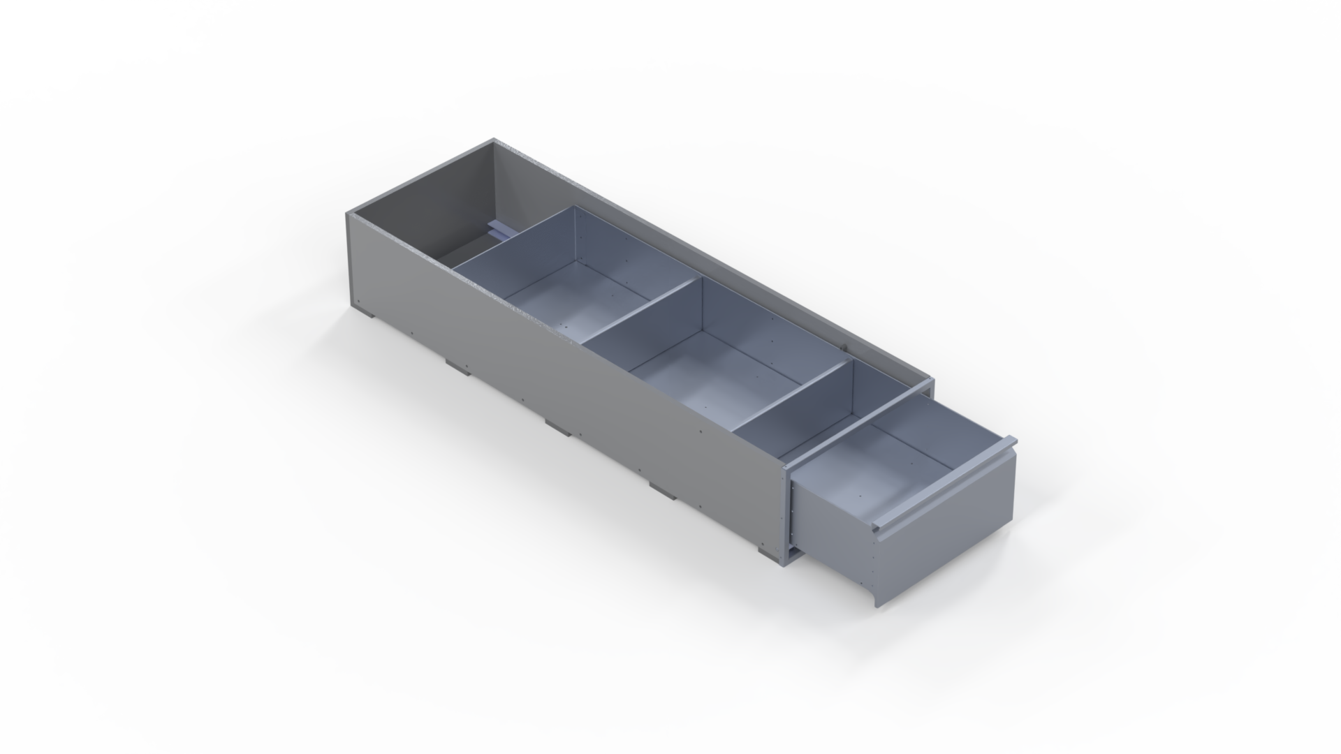 INVANTEQ Vloerlade Enkel Middel | 1540 x 500 x 260 mm