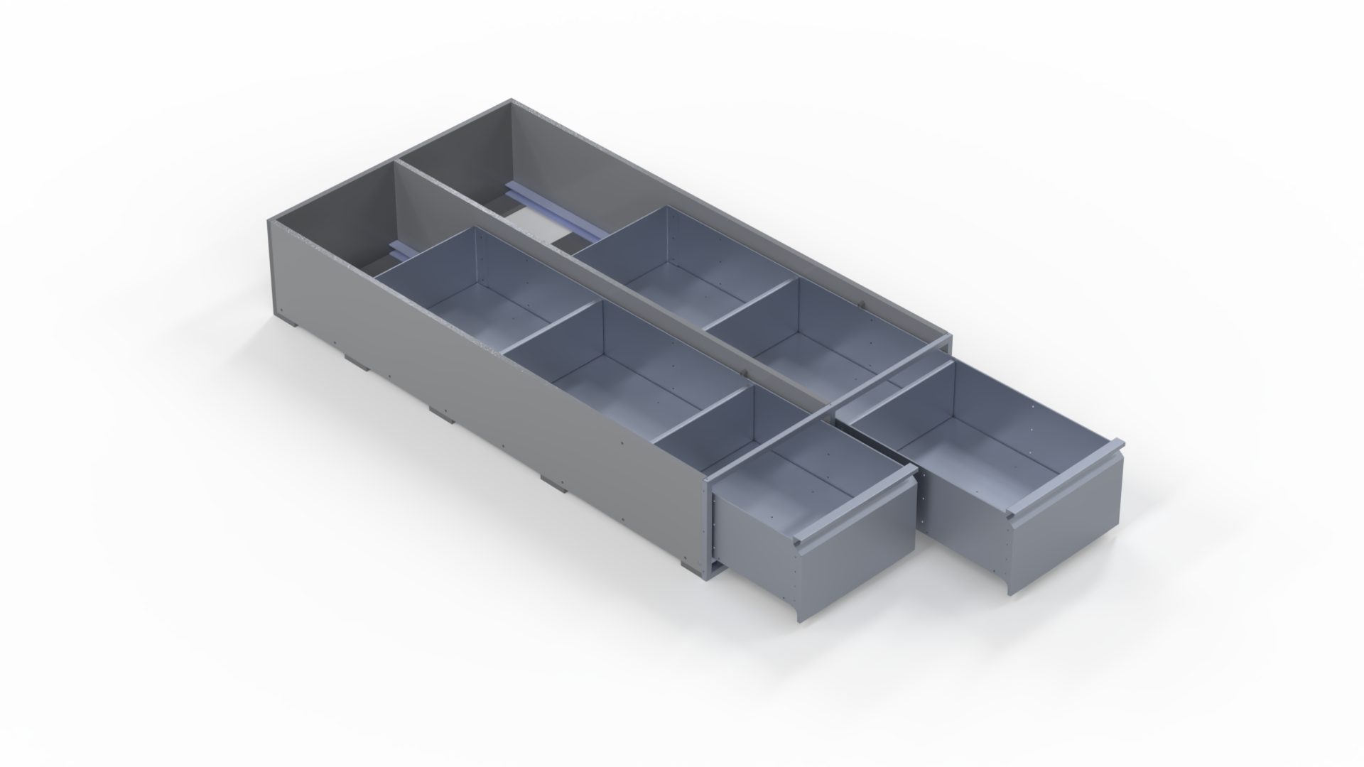 INVANTEQ Vloerlade Dubbel Middel | 1540 x 500 x 260 mm
