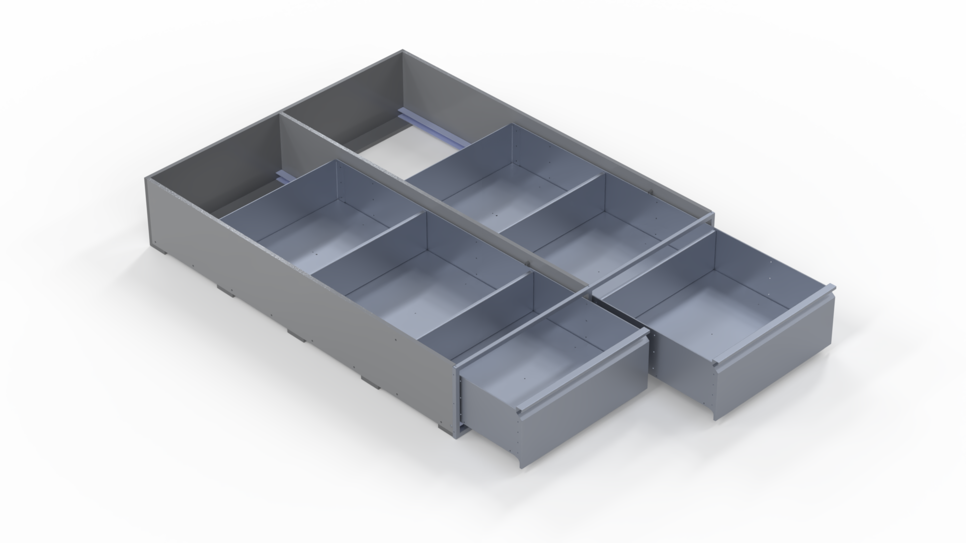 INVANTEQ Vloerlade Dubbel Middel | 1540 x 600 x 260 mm