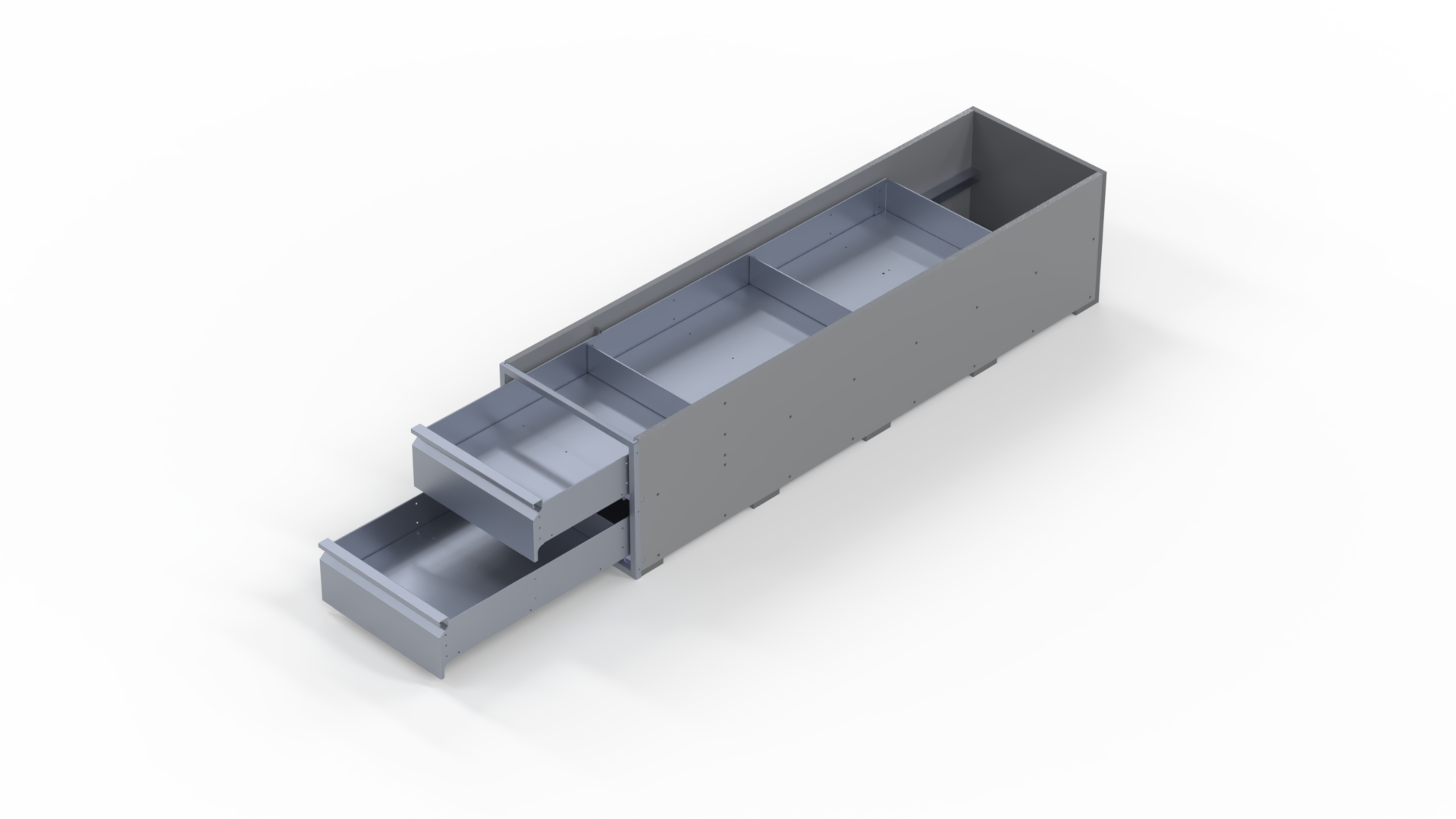 INVANTEQ Vloerlade Dubbel Hoog | 1540 x 400 x 340 mm - Afbeelding 2