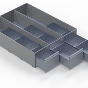INVANTEQ Vloerlade Triple Hoog | 1540 x 400 x 340 mm