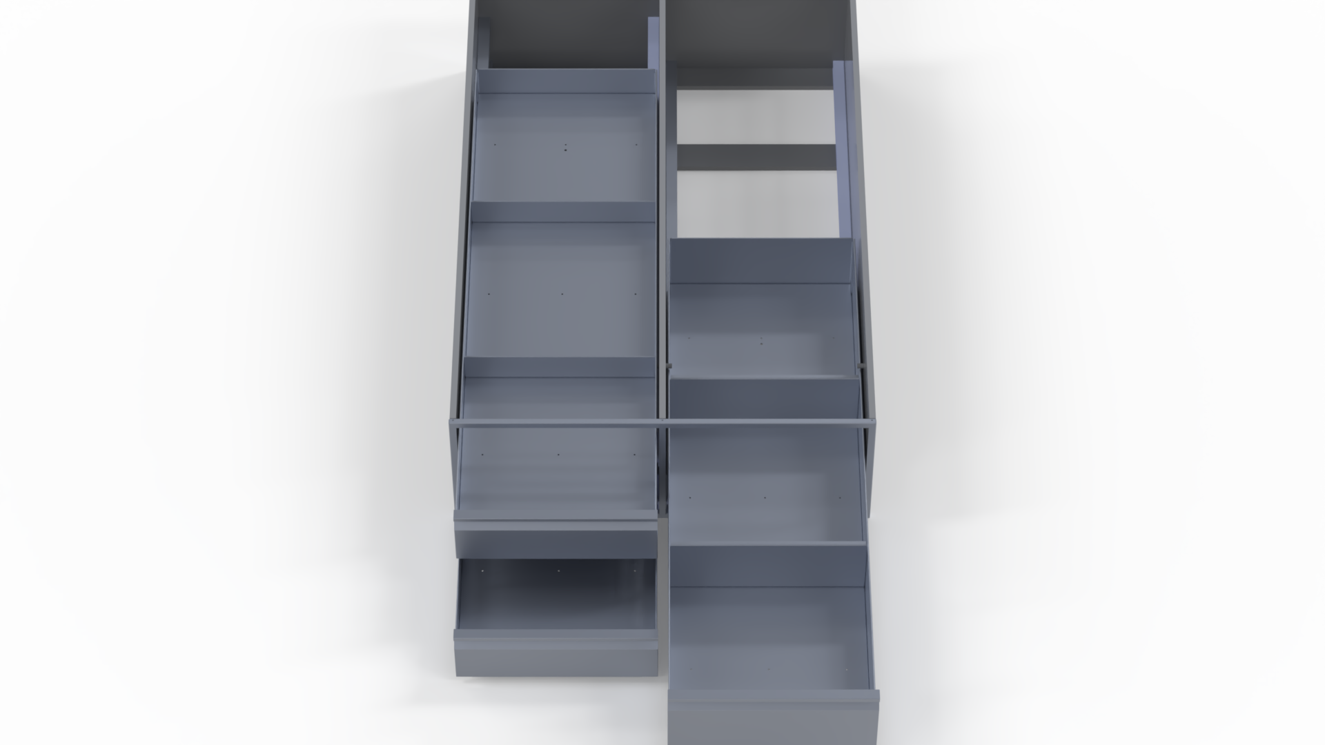 INVANTEQ Vloerlade Triple Hoog | 1540 x 500 x 340 mm - Afbeelding 2