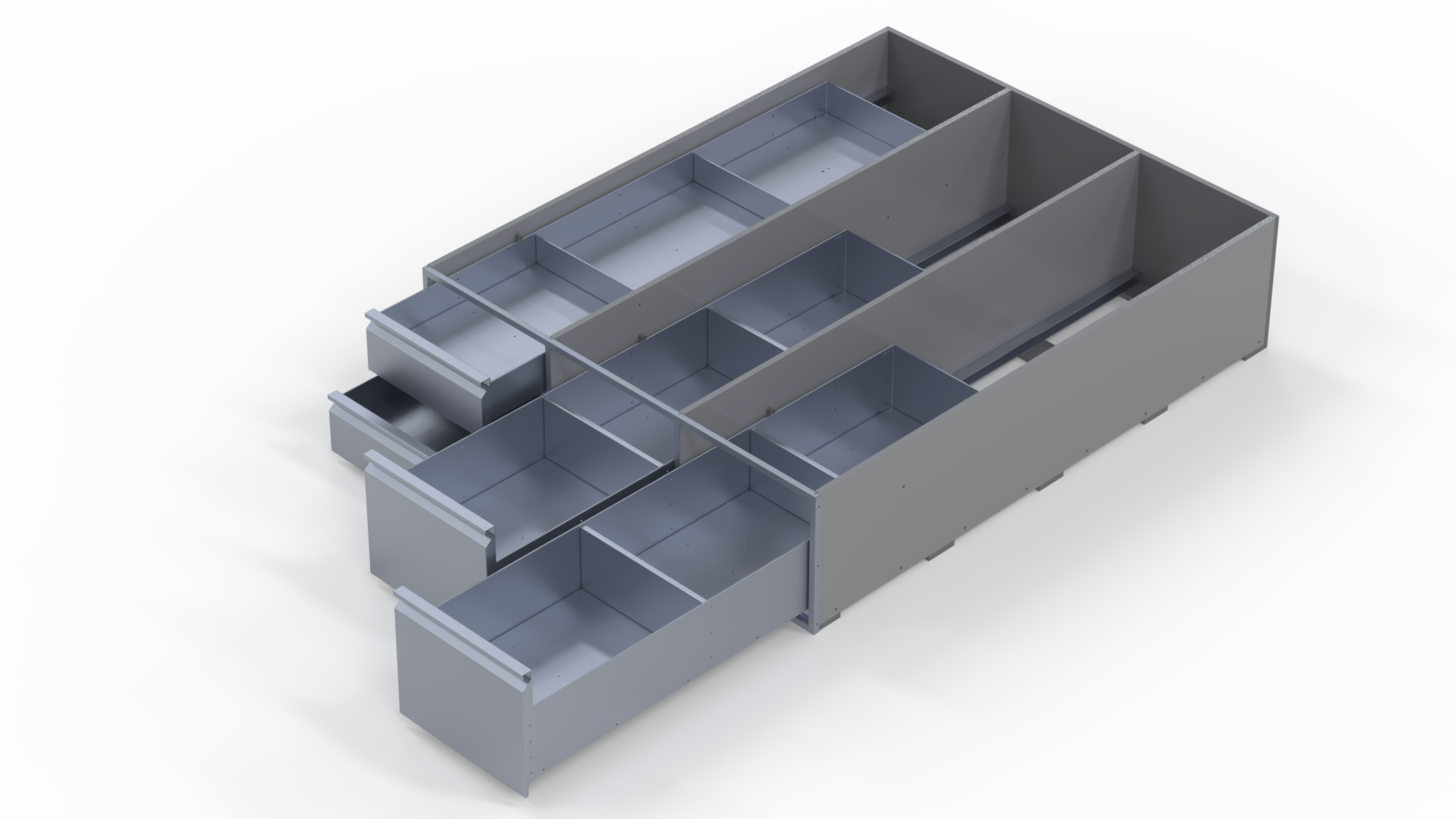 INVANTEQ Vloerlade Quadruple Hoog | 1540 x 400 x 340 mm - Afbeelding 3