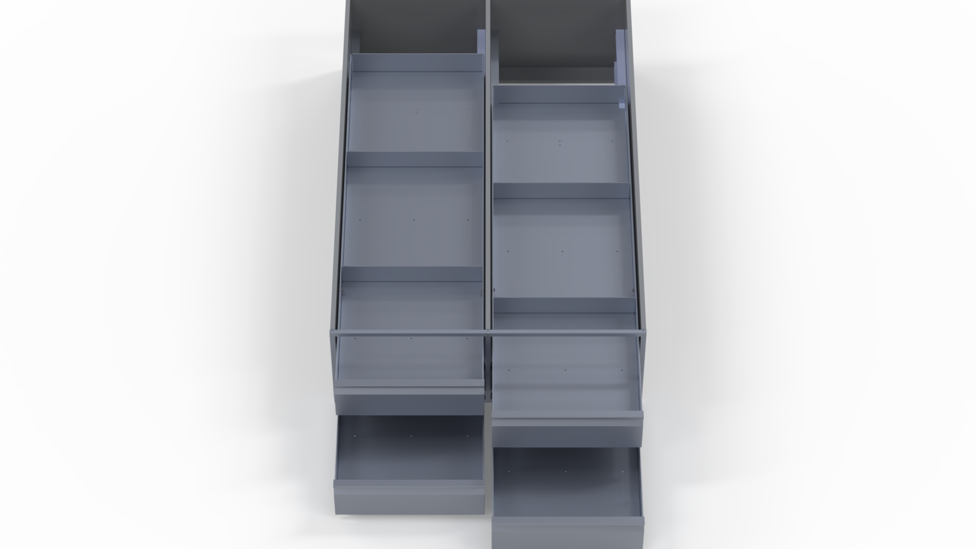 INVANTEQ Vloerlade Quadruple Hoog | 1540 x 500 x 340 mm - Afbeelding 2