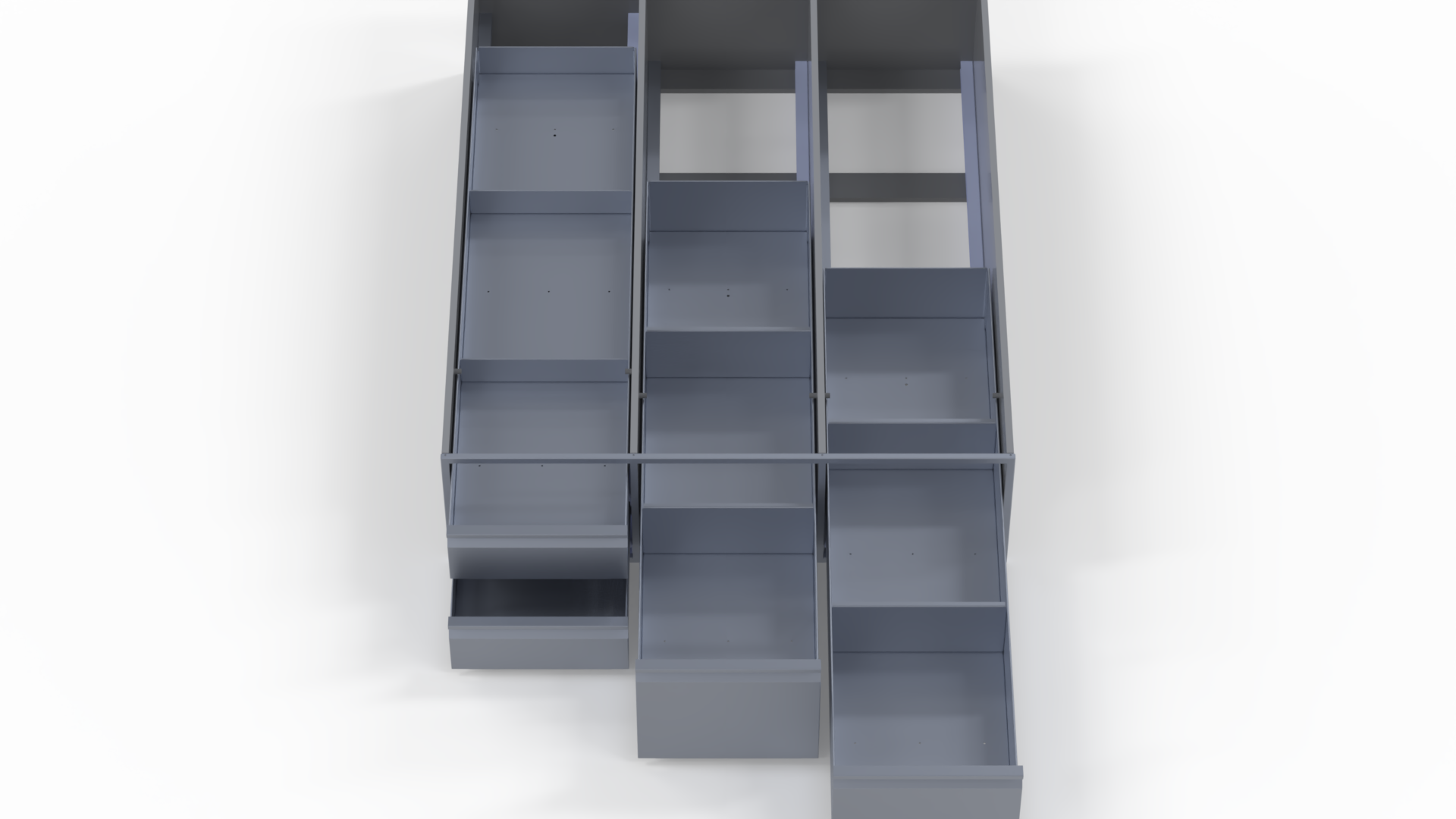 INVANTEQ Vloerlade Quadruple Hoog | 1540 x 400 x 340 mm - Afbeelding 2